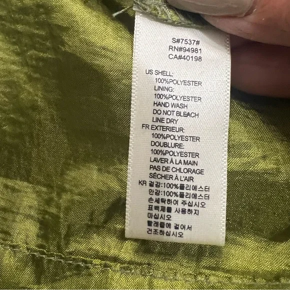 Twenty One Olive Green Tulle Midi Skirt wide waste band with lining size M/M - Picture 4 of 8